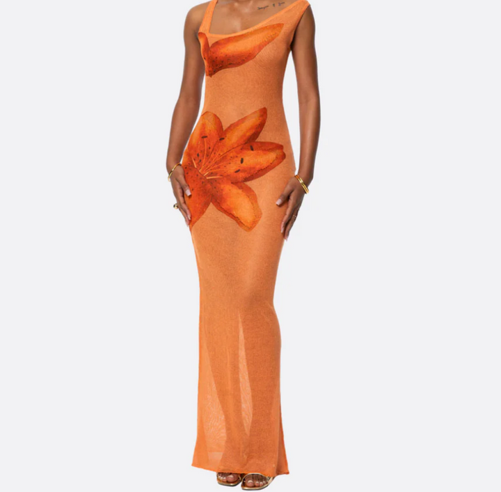 Florence Carter | Floral Fishtail Maxi Dress For Women
