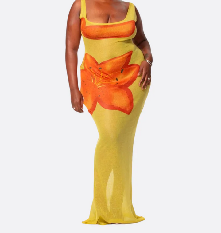 Florence Carter | Floral Fishtail Maxi Dress For Women