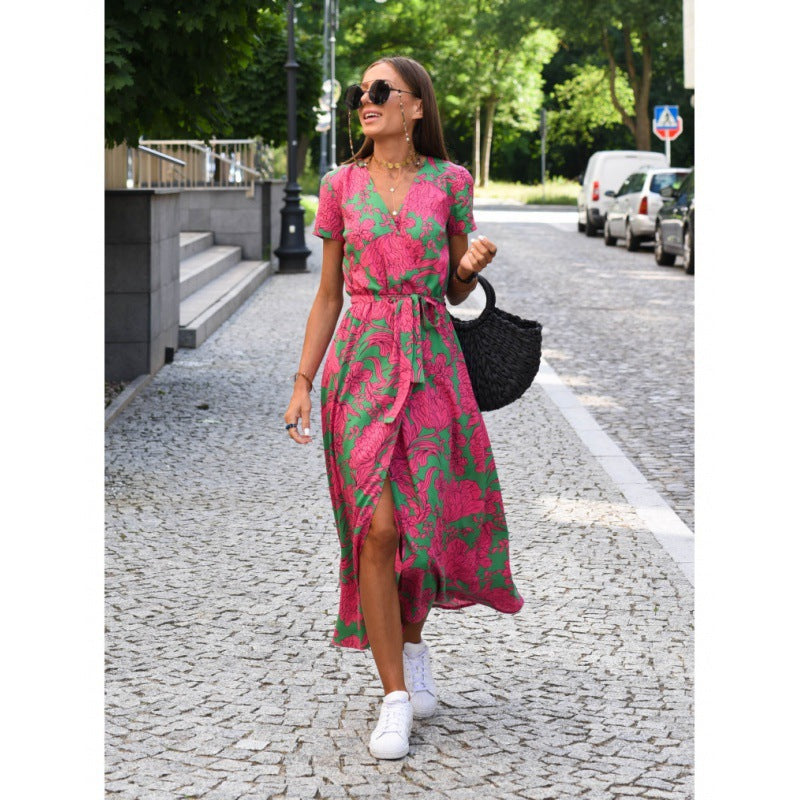 Grace Anderson | Wrap V-Neck Summer Dress For Women
