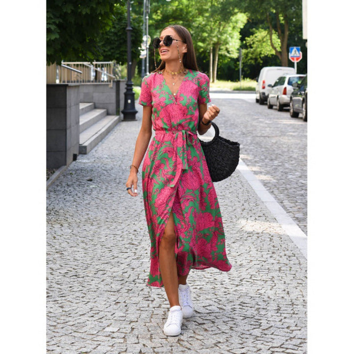 Grace Anderson | Wrap V-Neck Summer Dress For Women