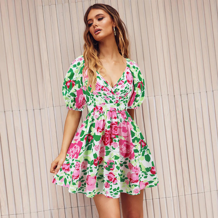 Lucy Parker | Floral V-Neck Summer Dress For Women
