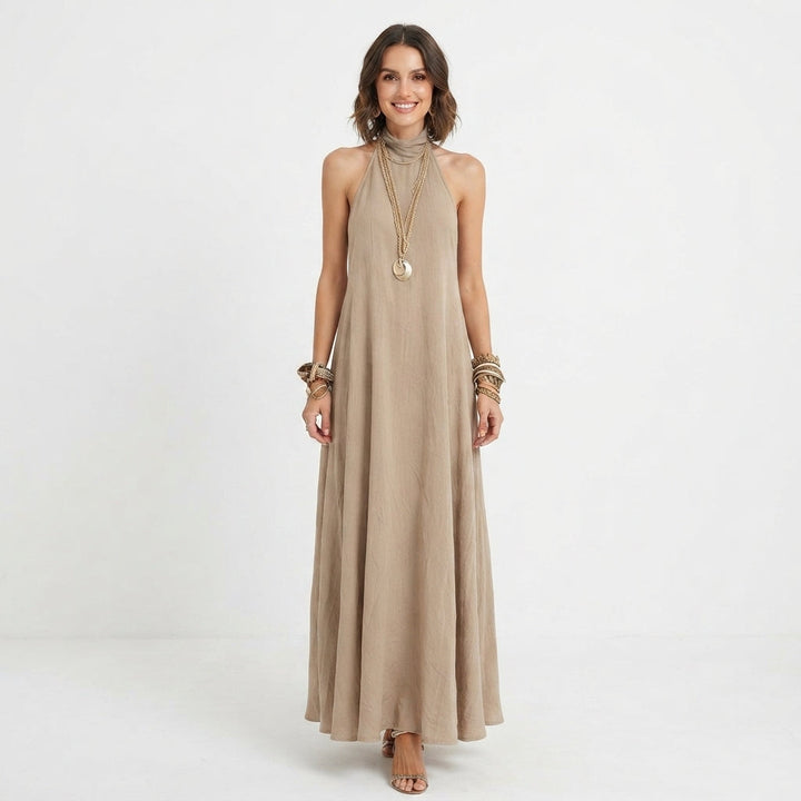 Ava Taylor | Bohemian Halter Maxi Races Dress For Women