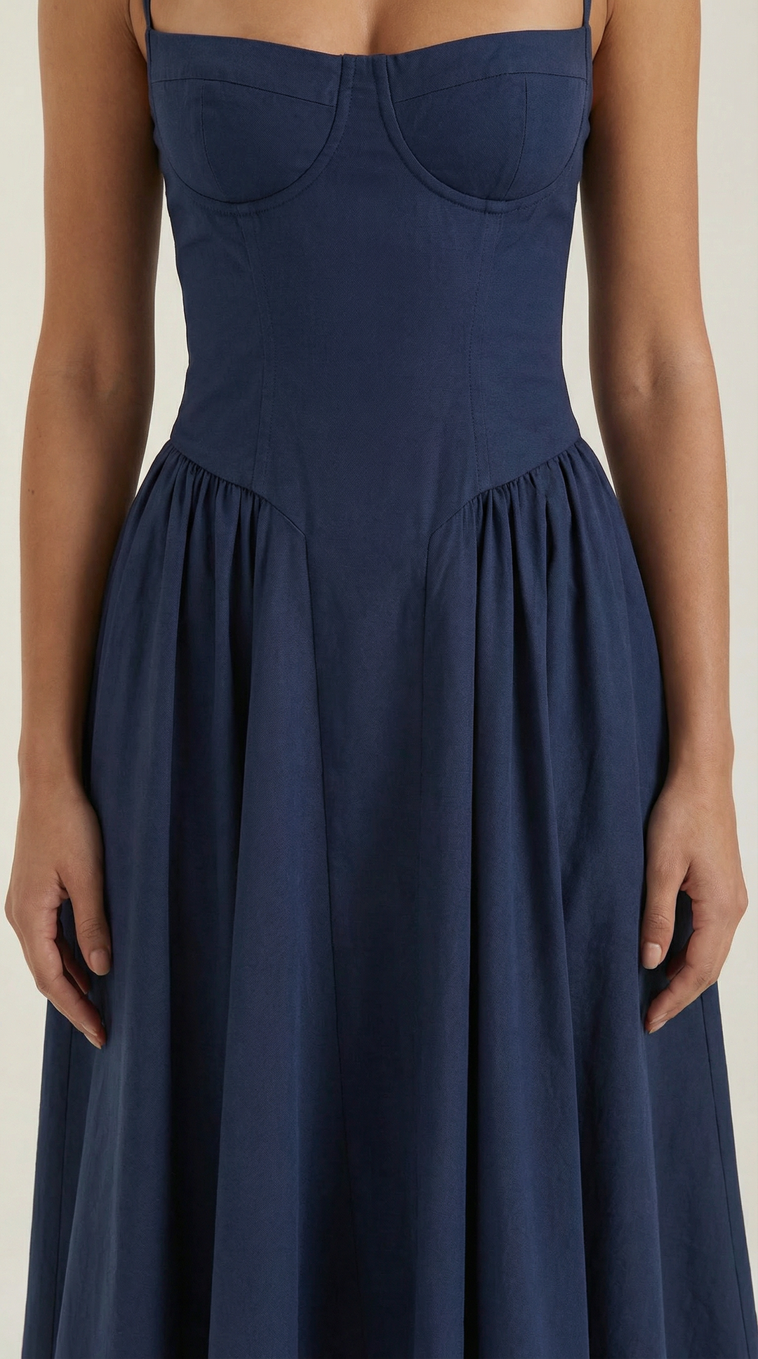 Ulva | Women’s Floral Corset Midi Dress – Sweetheart Neck Summer Dress