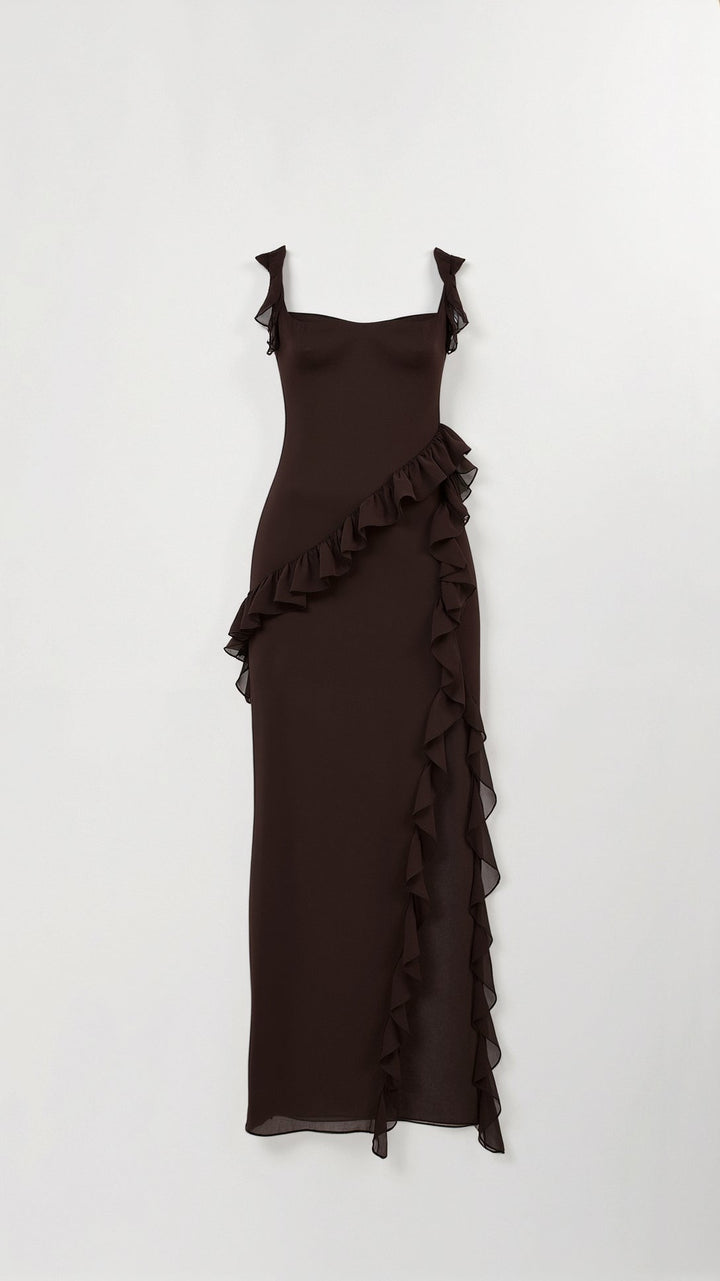 Elavira | Elegant Maxi Dress with Ruffles