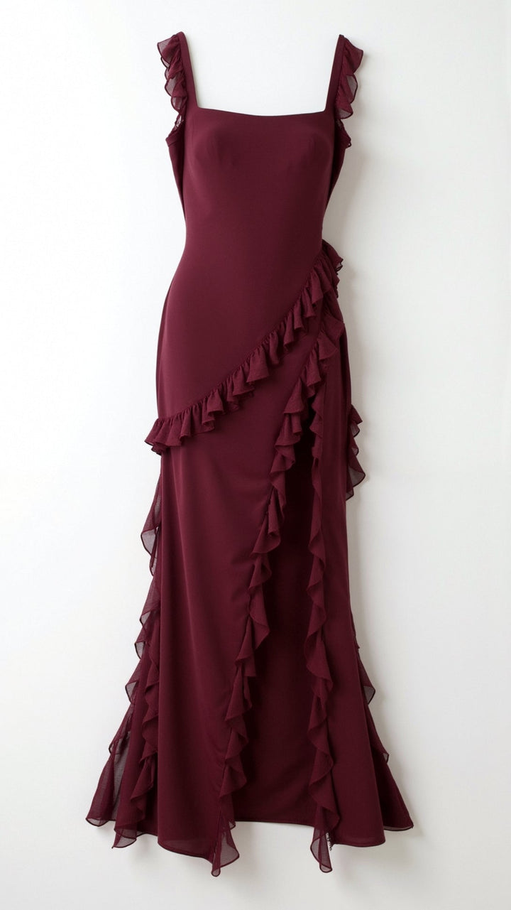 Elavira | Elegant Maxi Dress with Ruffles