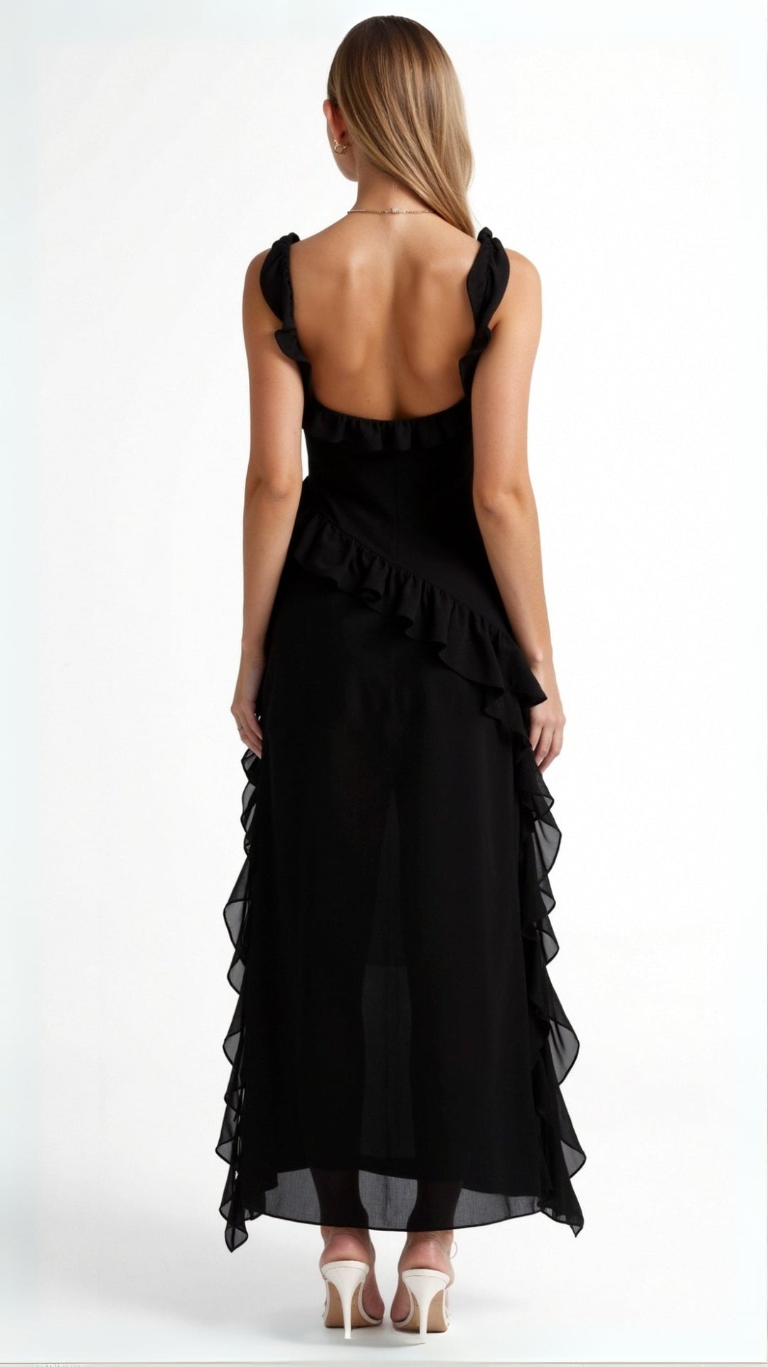 Elavira | Elegant Maxi Dress with Ruffles