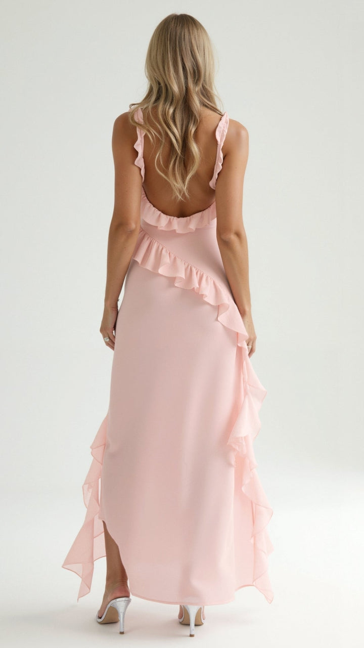 Elavira | Elegant Maxi Dress with Ruffles