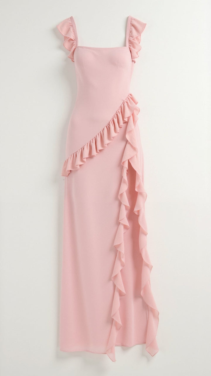 Elavira | Elegant Maxi Dress with Ruffles
