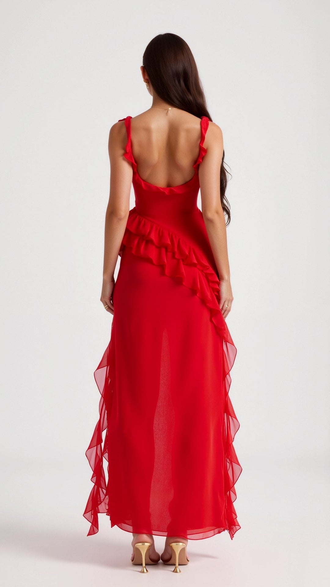 Elavira | Elegant Maxi Dress with Ruffles