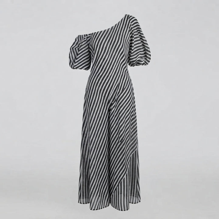 Sienna Walker | Striped Off-Shoulder Summer Dress For Women